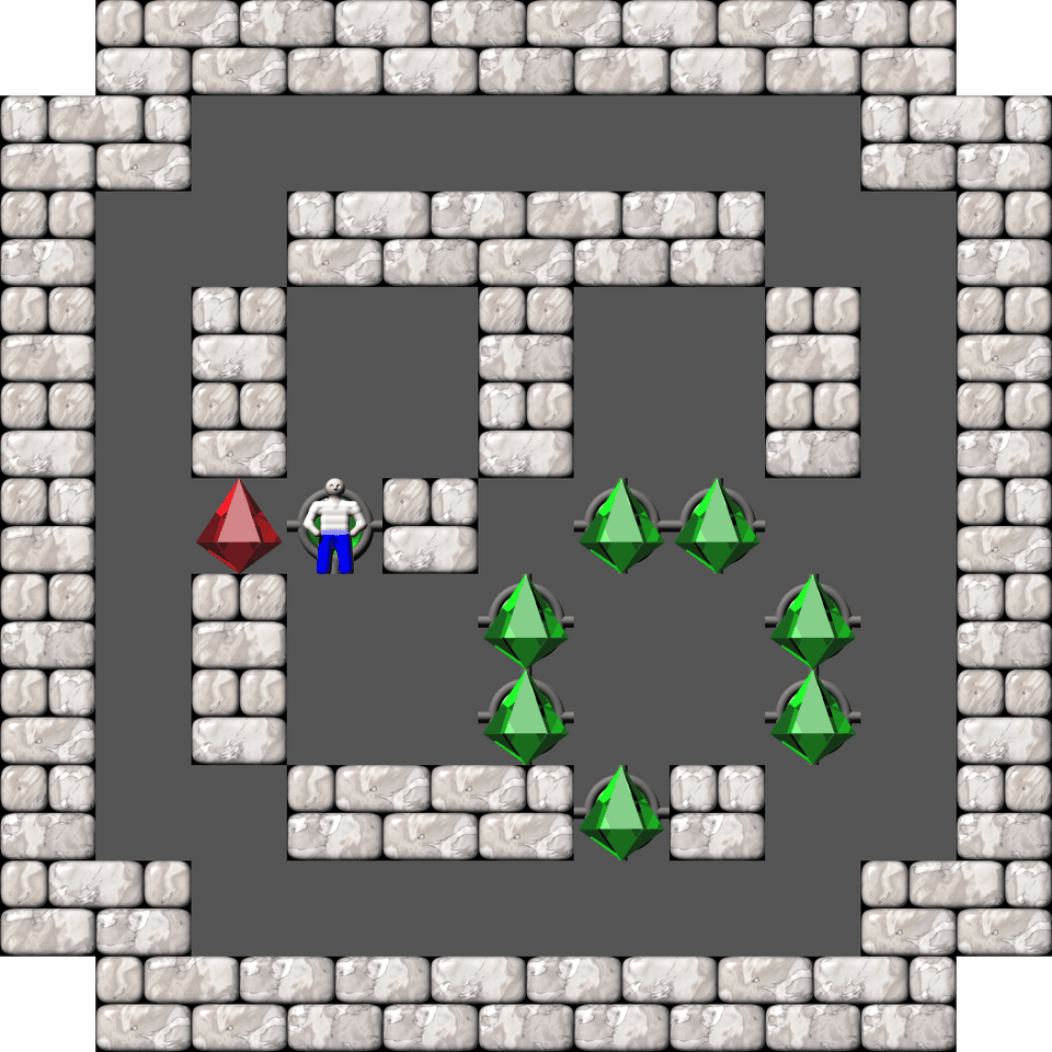 Sokoban Monry and Panda Arranged level 7